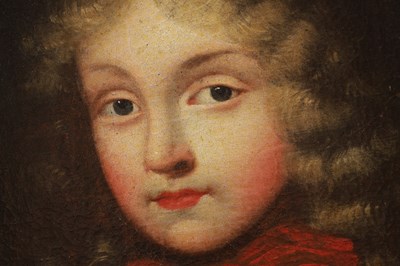 Lot 866 - A 17TH CENTURY OIL ON CANVAS PORTRAIT OF A YOUNG PRINCE IN ARMOUR