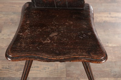 Lot 1600 - A LATE 18TH CENTURY AUSTRIAN CARVED FOLK ART SIDE CHAIR