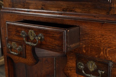 Lot 1530 - AN 18TH CENTURY STYLE WELSH OAK STANDING CORNER CUPBOARD