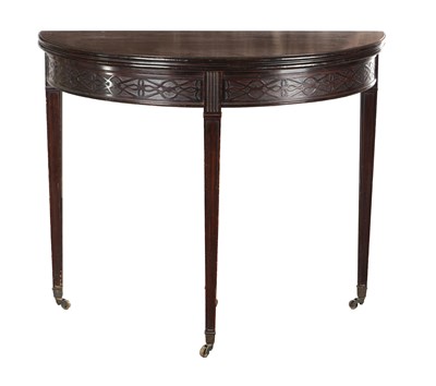 Lot 1506 - A 19TH CENTURY MAHOGANY CARD TABLE BY LAMB OF MANCHESTER