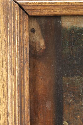 Lot 896 - A 16TH CENTURY ENGLISH OIL ON PANEL FRAGMENT DATED 1543
