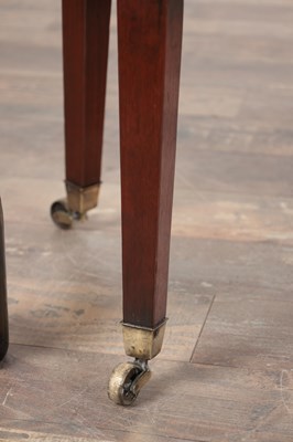 Lot 1575 - A GEORGE III MAHOGANY BRASS-BOUND WINE COOLER ON STAND