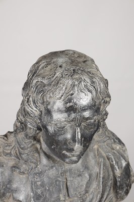 Lot 1044 - A LATE 17TH / EARLY 18TH CENTURY LEAD BUST OF JOHN MILTON