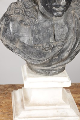 Lot 1044 - A LATE 17TH / EARLY 18TH CENTURY LEAD BUST OF JOHN MILTON