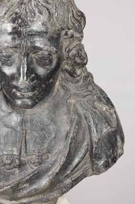 Lot 1044 - A LATE 17TH / EARLY 18TH CENTURY LEAD BUST OF JOHN MILTON
