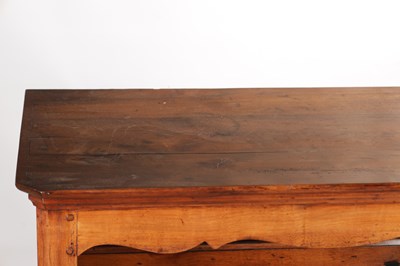 Lot 1553 - A 19TH CENTURY FRENCH FRUITWOOD OPEN VEGETABLE RACK