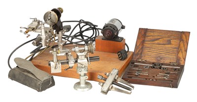Lot 1276 - TWO WATCHMAKER'S LATHES AND FITTED MOTOR