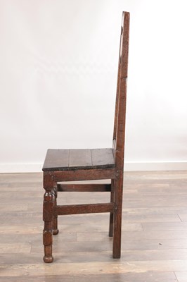 Lot 1559 - THREE 17TH CENTURY OAK HALL CHAIRS