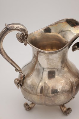Lot 111 - AN EARLY VICTORIAN ENGLISH SILVER THREE-PIECE TEA SERVICE