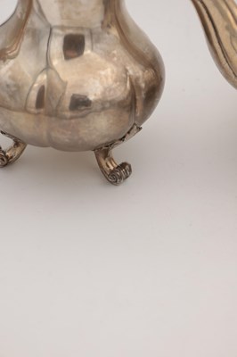 Lot 111 - AN EARLY VICTORIAN ENGLISH SILVER THREE-PIECE TEA SERVICE