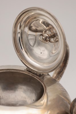 Lot 111 - AN EARLY VICTORIAN ENGLISH SILVER THREE-PIECE TEA SERVICE