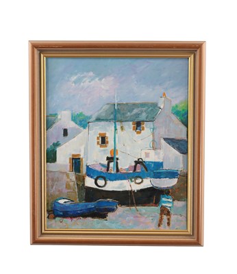 Lot 918 - JACQUIN A 20TH CENTURY FRENCH OIL ON CANVAS SEASCAPE