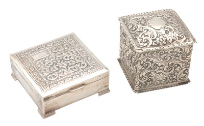 Lot 26 - TWO SILVER BOXES