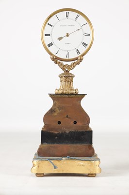Lot 1353 - JEAN EUGENE ROBERT-HOUDIN, PARIS. A RARE LATE 19TH CENTURY ORMOLU AND PATINATED BRONZE MYSTERY CLOCK