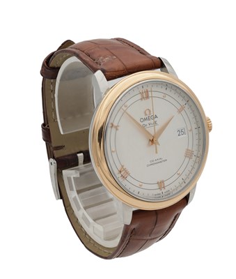 Lot 342 - A GENTLEMAN'S STEEL AND GOLD OMEGA DE VILLE PRESTIGE CO-AXIAL CHRONOMETER WRIST WATCH