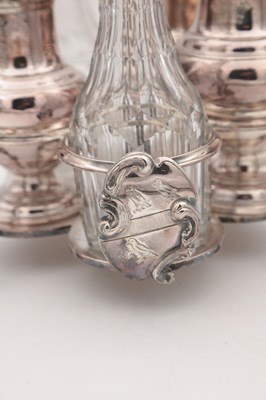 Lot 51 - A GEORGE II ENGLISH SILVER CRUET SET
