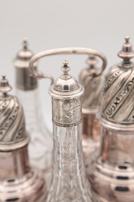 Lot 51 - A GEORGE II ENGLISH SILVER CRUET SET
