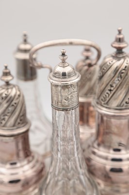 Lot 51 - A GEORGE II ENGLISH SILVER CRUET SET