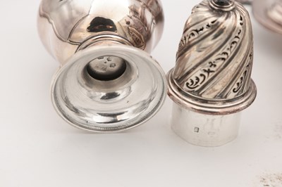 Lot 51 - A GEORGE II ENGLISH SILVER CRUET SET