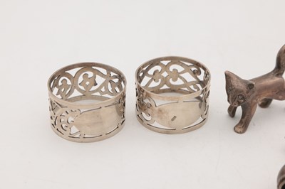 Lot 9 - A MIXED LOT OF 20TH CENTURY EGYPTIAN SILVER