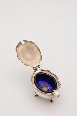 Lot 64 - A COLLECTION OF 20TH CENTURY SILVER SALTS AND A SILVER MUSTARD POT