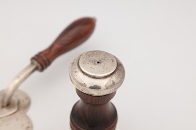 Lot 54 - TWO LATE 20TH CENTURY ENGLISH SILVER MOUNTED WOODEN ITEMS