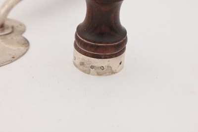 Lot 54 - TWO LATE 20TH CENTURY ENGLISH SILVER MOUNTED WOODEN ITEMS