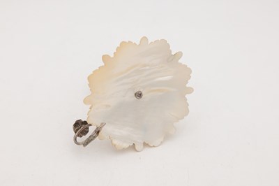 Lot 36 - A 20TH CENTURY SILVER AND MOTHER OF PEARL CHAMBERSTICK