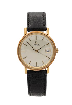 Lot 463 - A 1970S 9CT GOLD OMEGA AUTOMATIC WRIST WATCH