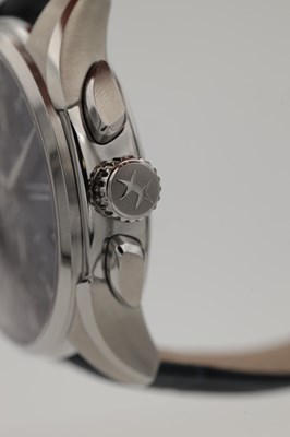 Lot 444 - A GENTLEMAN'S STAINLESS STEEL HAMILTON JAZZMASTER CHRONOGRAPH AUTOMATIC WRIST WATCH