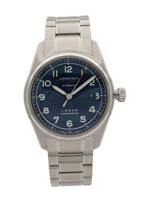 Lot 522 - A GENTLEMAN'S STAINLESS STEEL LONGINES SPIRIT AUTOMATIC CHRONOMETER WRIST WATCH