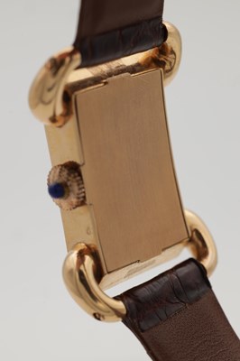 Lot 468 - AN 18CT ROSE GOLD TIFFANY & CO. GENTLEMAN'S WRIST WATCH WITH FLARED LUGS