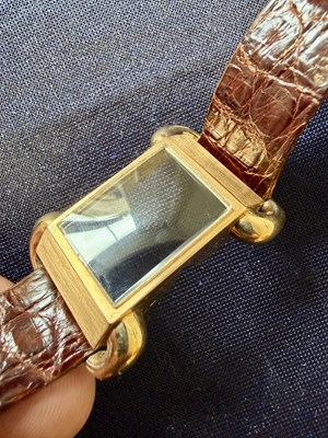 Lot 468 - AN 18CT ROSE GOLD TIFFANY & CO. GENTLEMAN'S WRIST WATCH WITH FLARED LUGS
