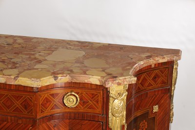 Lot 1490 - A LATE 19TH CENTURY FRENCH GILT BRONZE MOUNTED MARQUETRY COMMODE STAMPED SORMANI