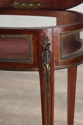 Lot 1548 - A 19TH CENTURY FRENCH MAHOGANY AND ORMOLU MOUNTED BIJOUTERIE TABLE