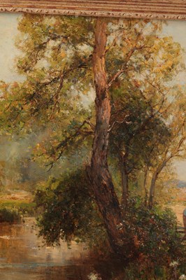 Lot 874 - ERNEST WALBOURNE AN OIL ON CANVAS HARVEST TIME