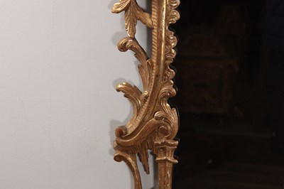 Lot 1540 - A GEORGE III STYLE GILT GESSO HANGING MIRROR