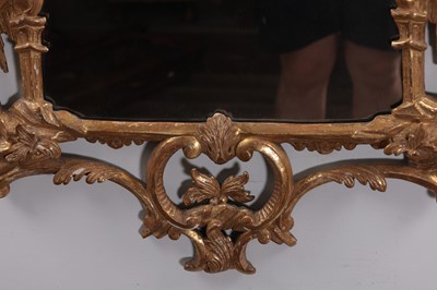 Lot 1540 - A GEORGE III STYLE GILT GESSO HANGING MIRROR