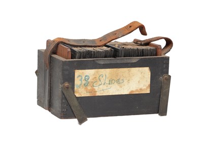 Lot 1318 - A COLLECTION OF MAGIC LANTERN SLIDES DEPICTING VARIOUS CLOCKS AND SCIENTIFIC INSTRUMENTS