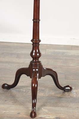 Lot 1499 - A GEORGE III MAHOGANY TRIPOD WINE TABLE