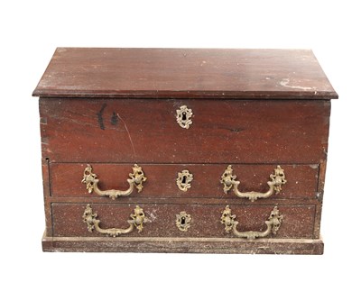 Lot 1595 - A GEORGE III MAHOGANY TABLE TOP CHEST
