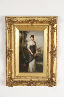 Lot 595 - FRANZ WAGNER A PAIR OF 19TH CENTURY KPM PORCELAIN PLAQUES