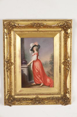 Lot 595 - FRANZ WAGNER A PAIR OF 19TH CENTURY KPM PORCELAIN PLAQUES