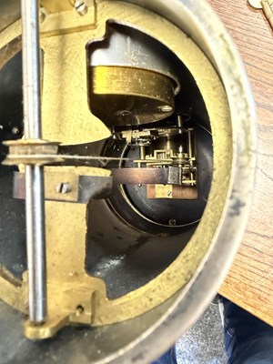 Lot 1279 - A LATE 19TH CENTURY FRENCH BRASS AND PATINATED METAL INDUSTRIAL AUTOMATON WINDMILL CLOCK WITH AN ANEROID BAROMETER