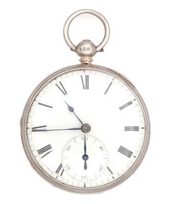 Lot 476 - JAMES TREGENT, LONDON. A REGENCY ENGLISH SILVER OPEN-FACE POCKET WATCH