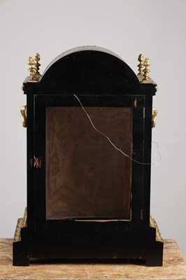 Lot 1240 - PB BRADFORD, LONDON, A LARGE LATE 19TH CENTURY ORMOLU MOUNTED EBONISED QUARTER CHIMING BRACKET CLOCK