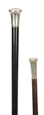 Lot 1446 - TWO LATE 19TH CENTURY SILVER MOUNTED WALKING CANES