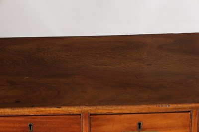 Lot 1491 - A 19TH CENTURY CAMPHOR WOOD CAMPAIGN CHEST OF DRAWERS