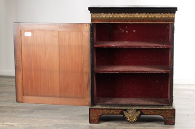 Lot 1534 - A 19TH CENTURY BOULLE TORTOISESHELL AND COROMANDEL SIDE CABINET