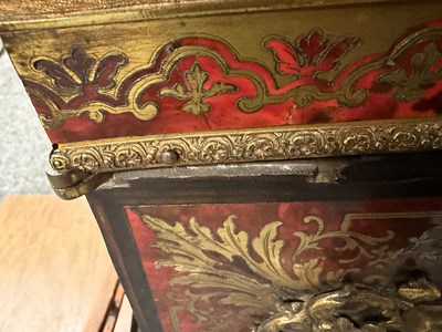 Lot 1534 - A 19TH CENTURY BOULLE TORTOISESHELL AND COROMANDEL SIDE CABINET